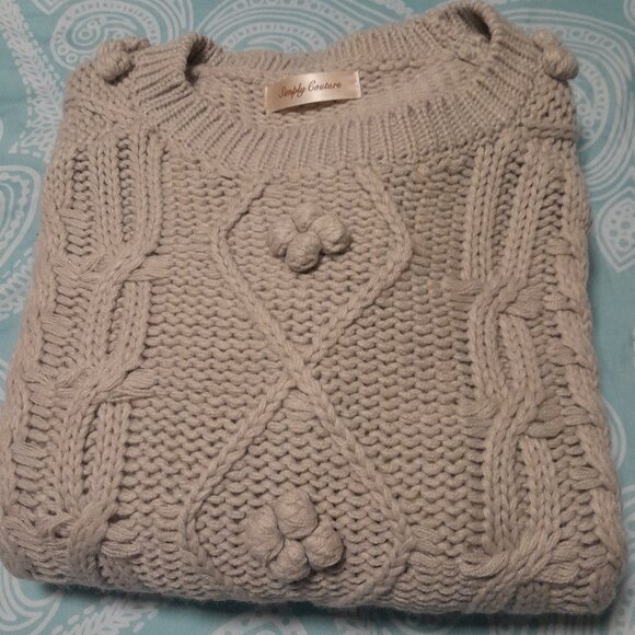 Light Gray Acrylic Sweater- NWOT - Picture 1 of 3